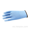 Guantes de trabajo personalizados Hespax PU de seguridad anti-corte recubierto